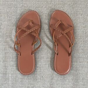 Braided Tan Sandals‎